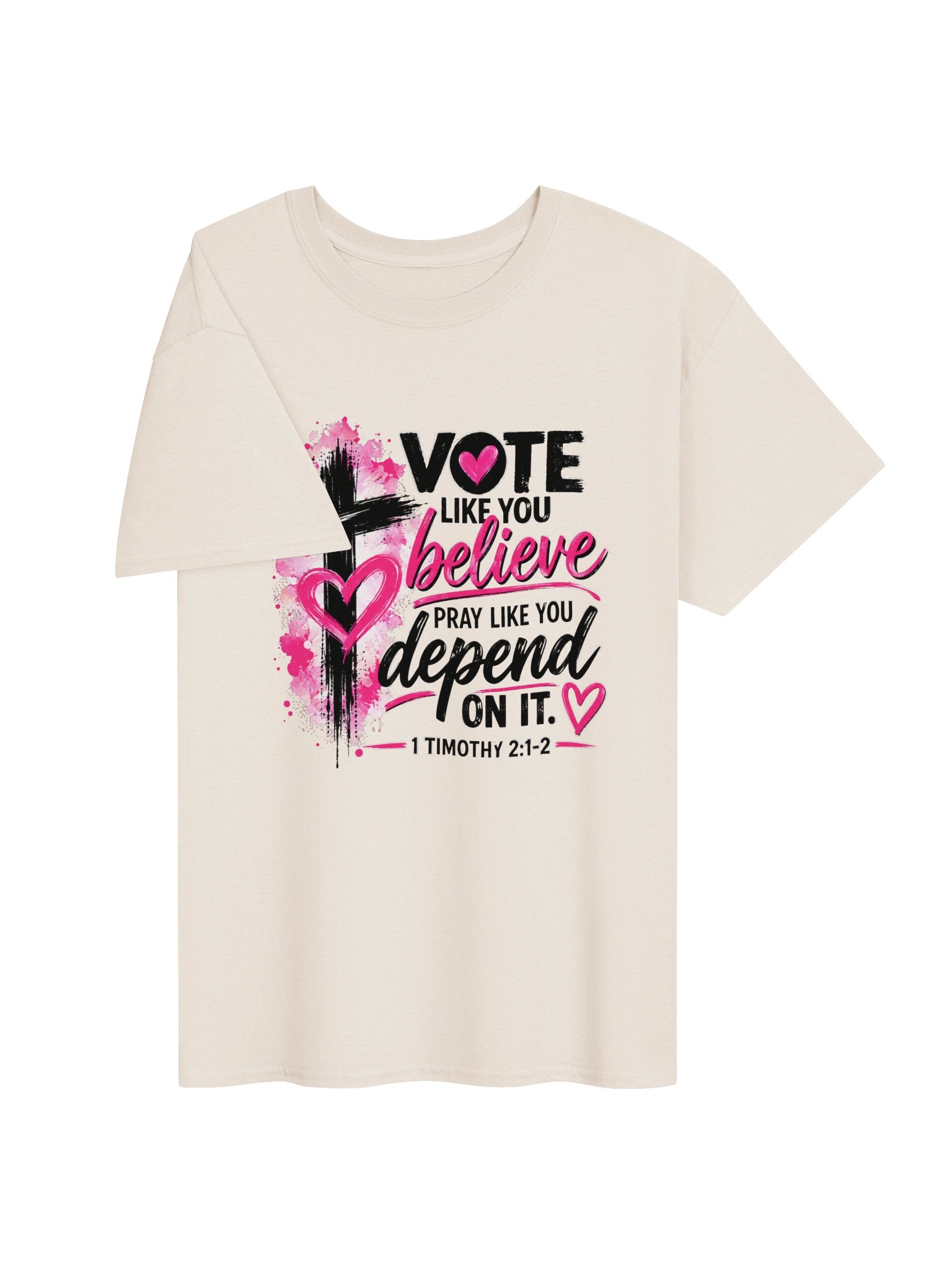 Vote Like You Believe Christian Graphic Tee product image (5)