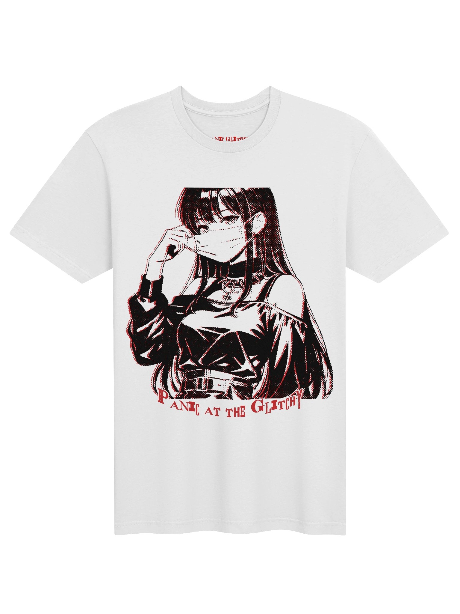 Masked Stamp Panic at the Glitchy Supersoft Tee product image (1)