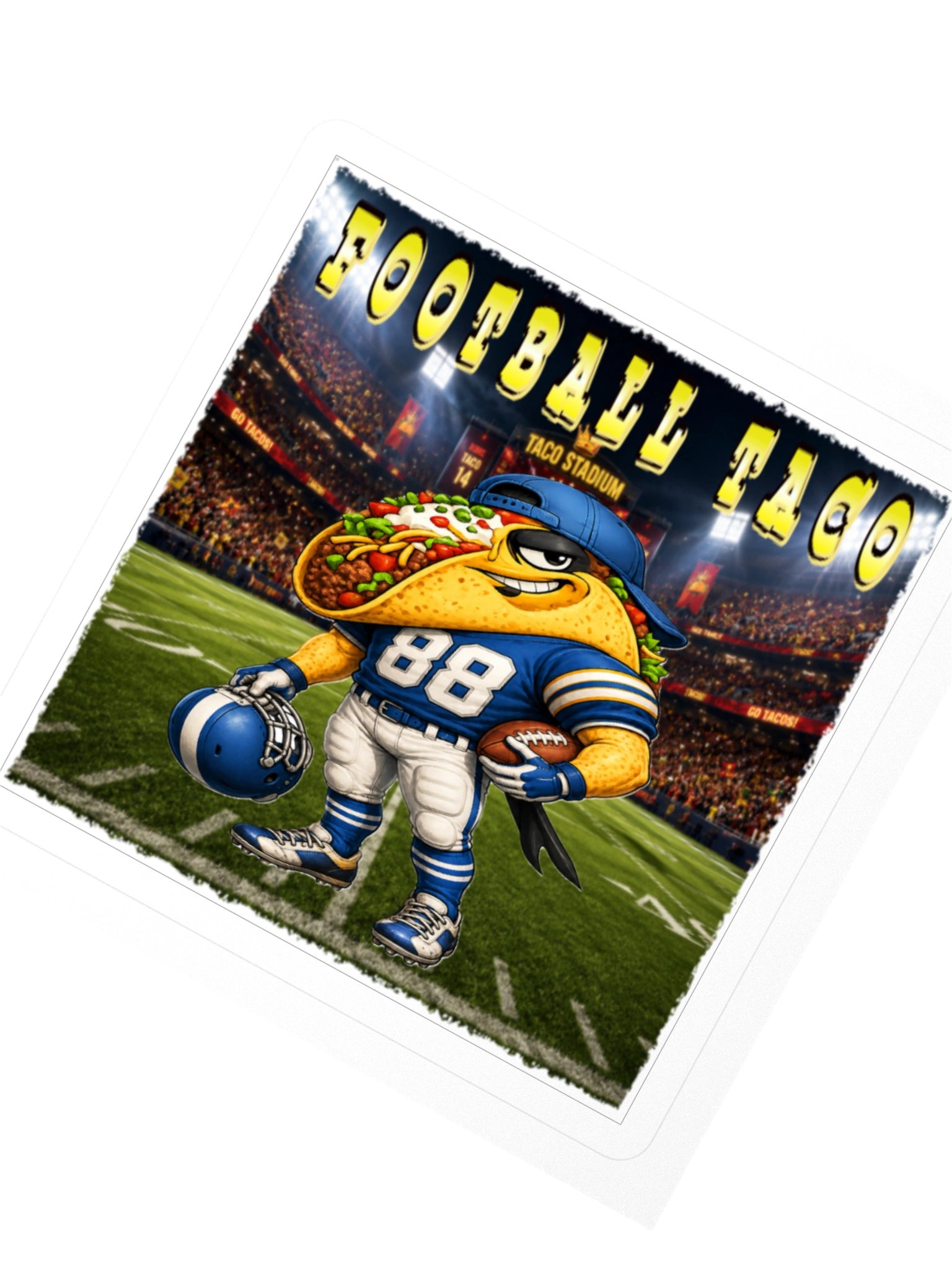 Football Taco Kiss Cut Sticker - The Taco family product image (5)