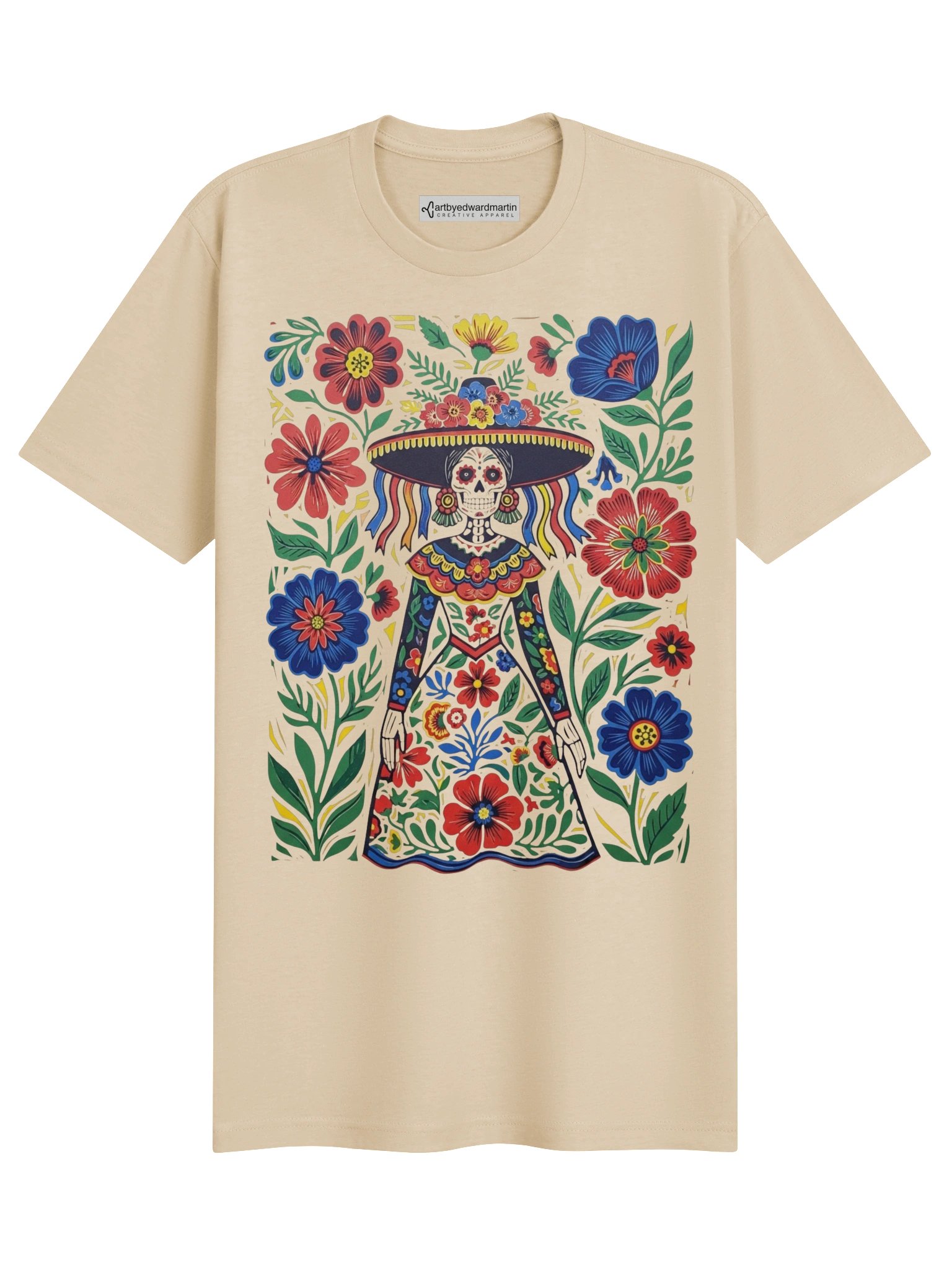 Folkloric Skull Floral T-Shirt product image (1)