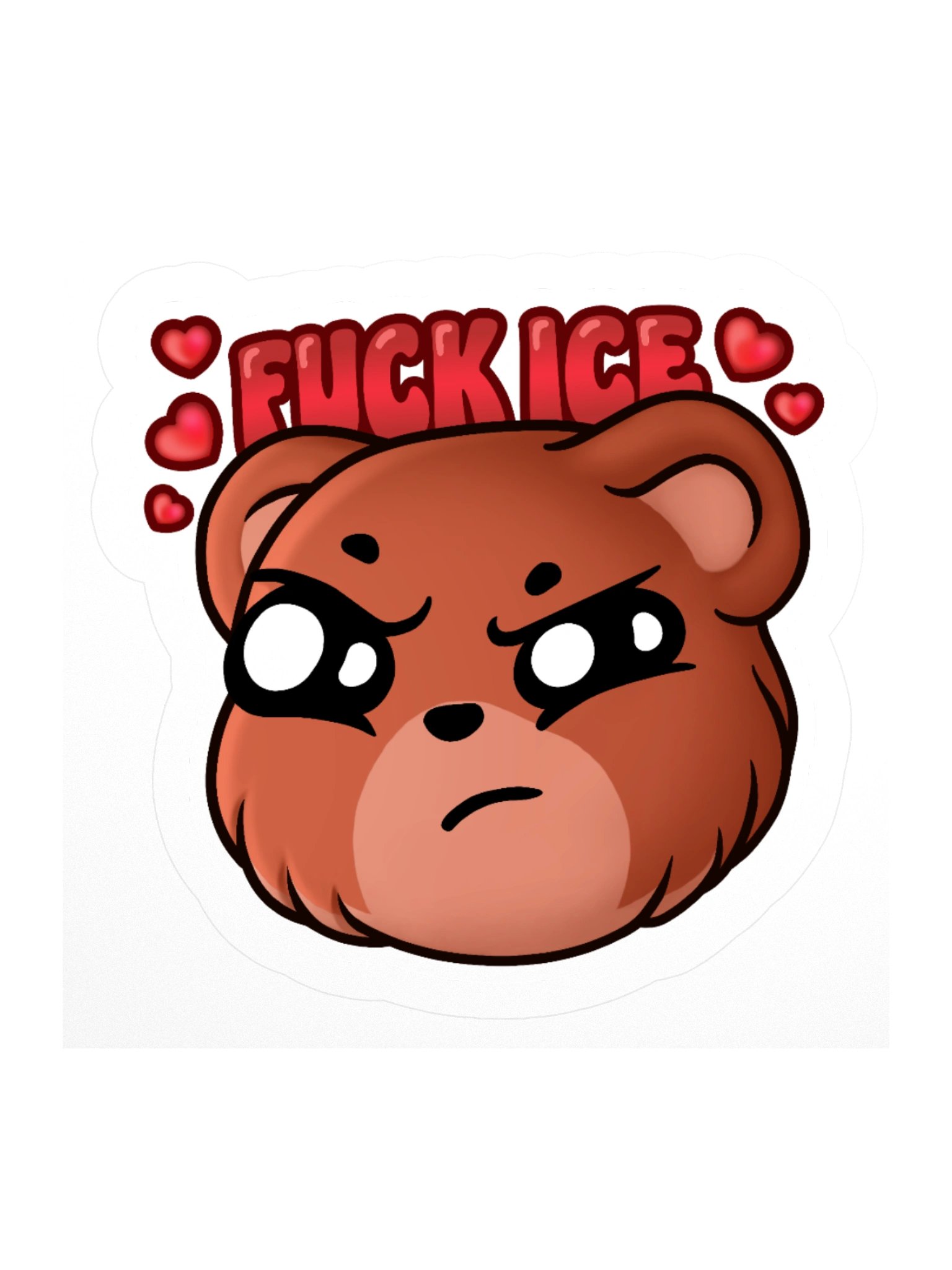 FUCK ICE - HEARTS STICKER product image (1)