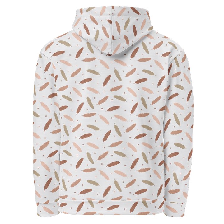 Mocha Mousse Feathers Unisex Cotton Hoodie product image (2)