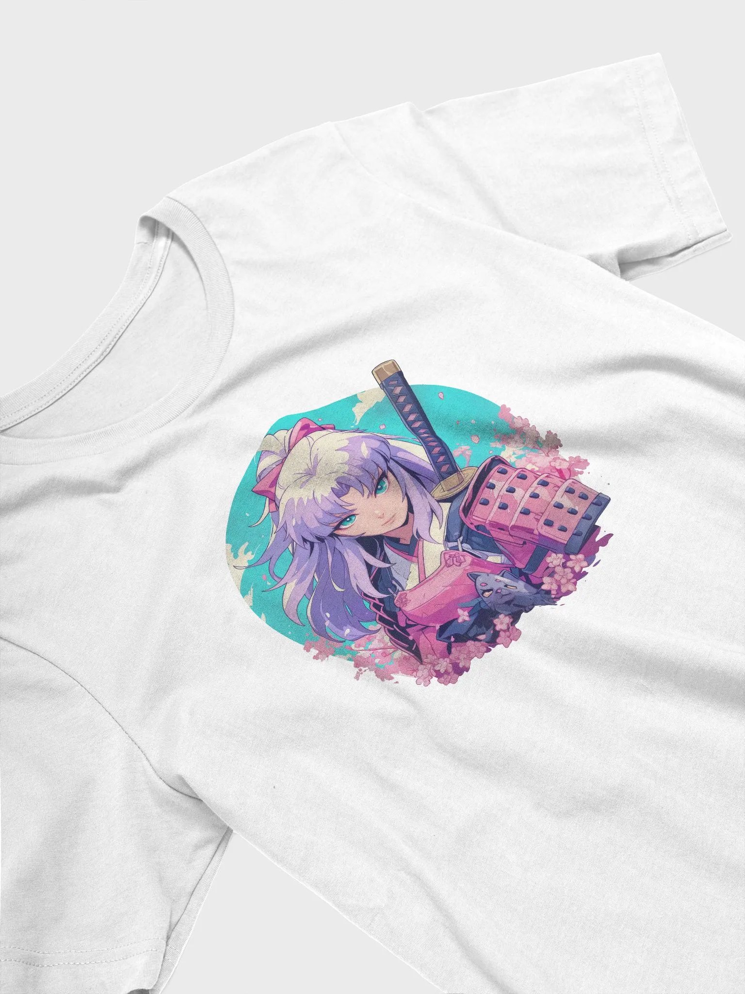 Cherry Blossom Katana Girl T-shirt product image (3)