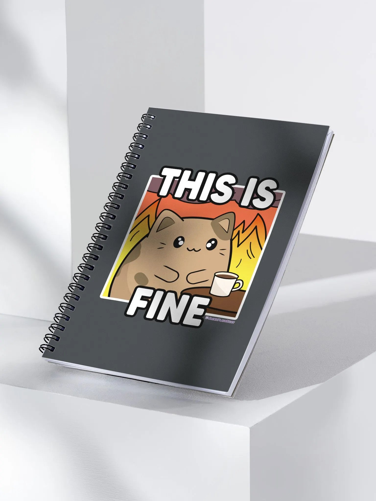 This is Fine Spiral Notebook - Grey product image (3)