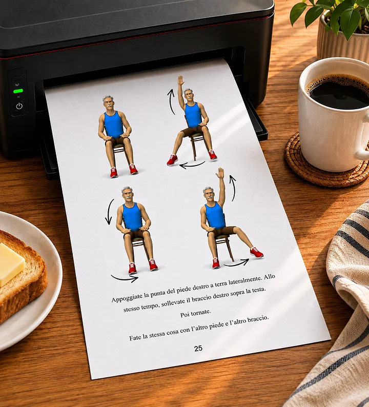 Allenamento di Tai Chi sulla Sedia da Stampare per Ridurre il Grasso Addominale (Over 50 e Principianti) product image (2)