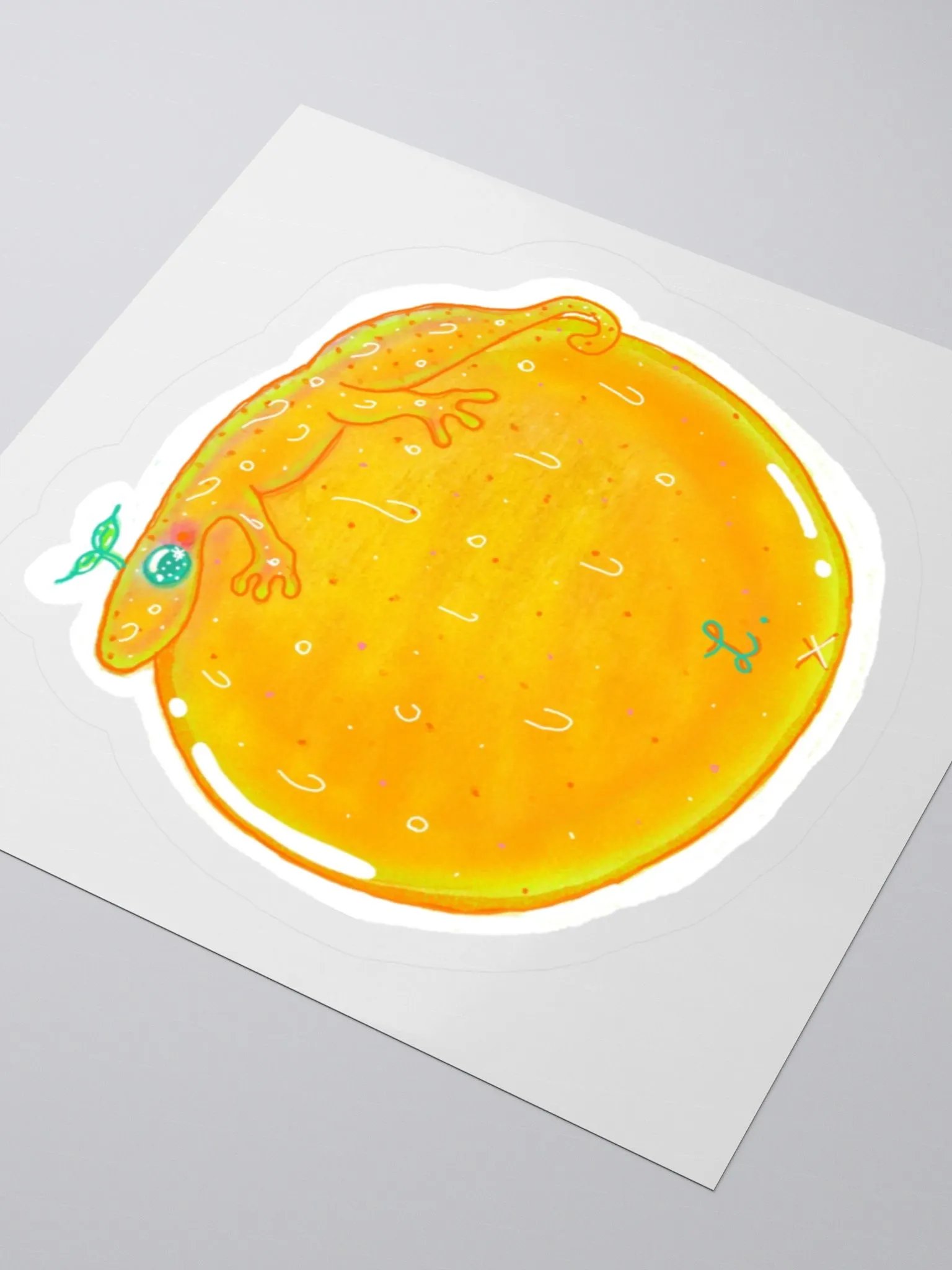 Orange Gecko Sticker product image (5)
