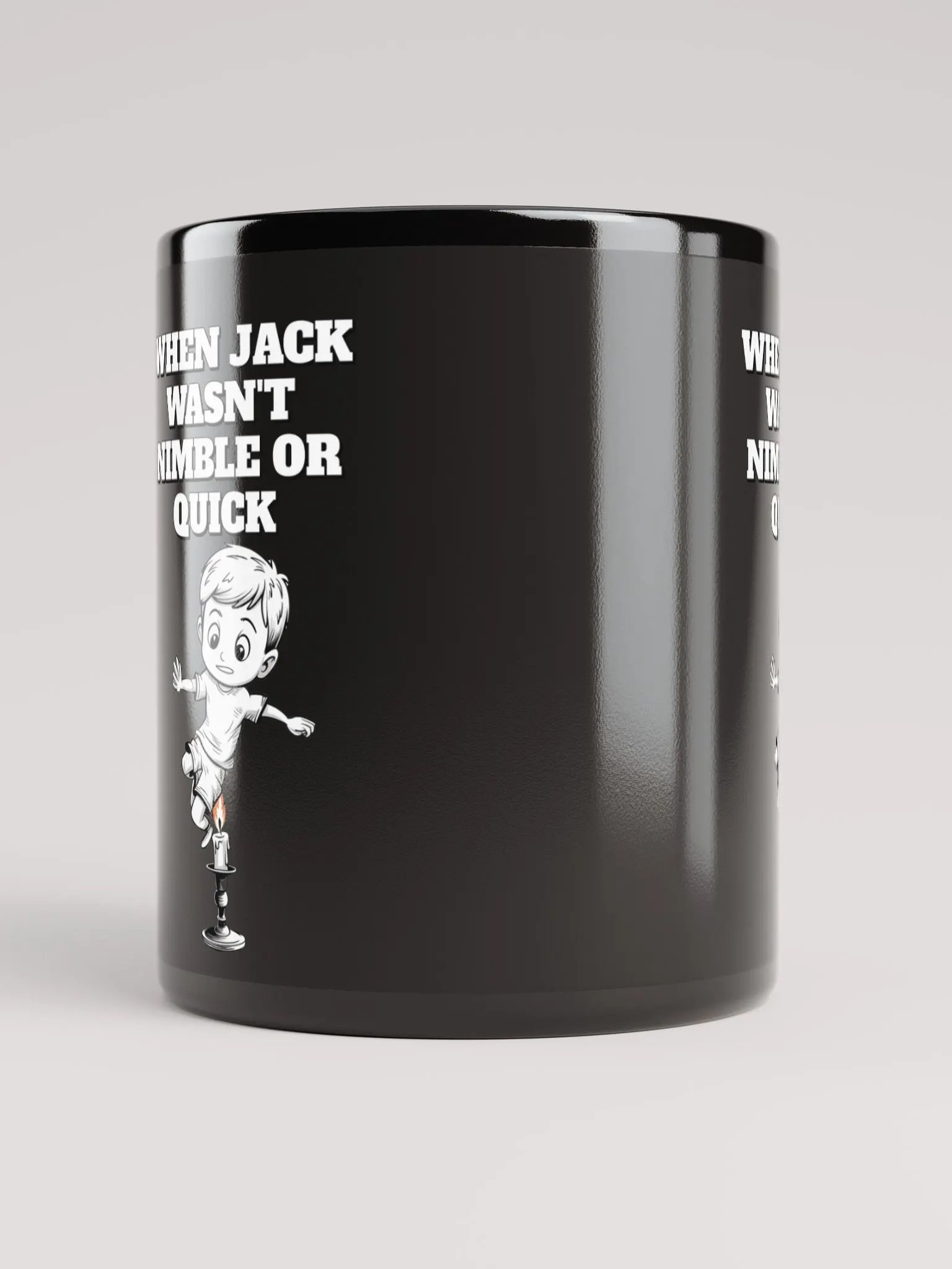 When Jack Wasn't Nimble or Quick - Parody Black Coffee Mug product image (1)