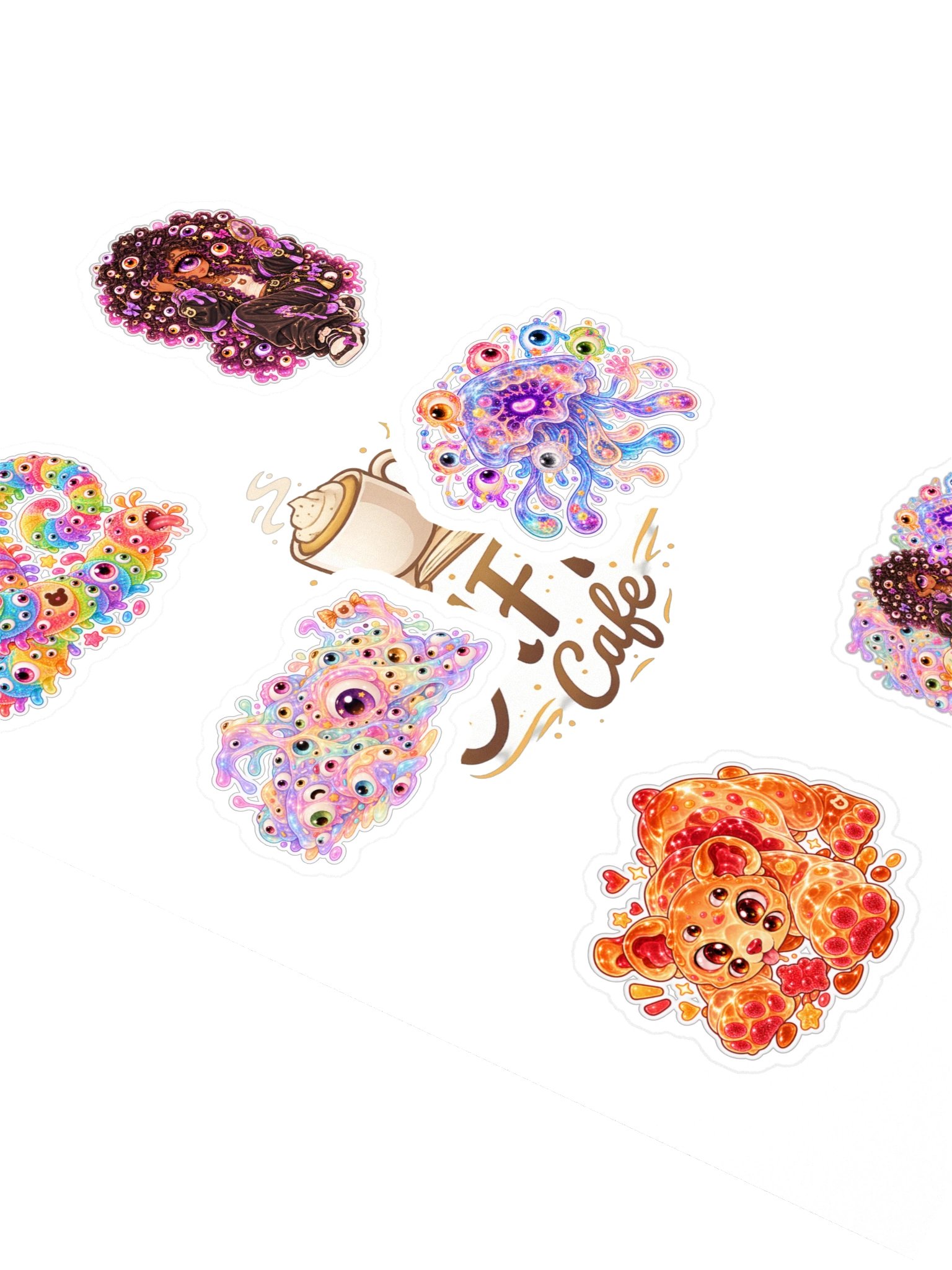 Gummy Grindlings: Many-Eyed Mutants — 6 Sticker Pack product image (2)