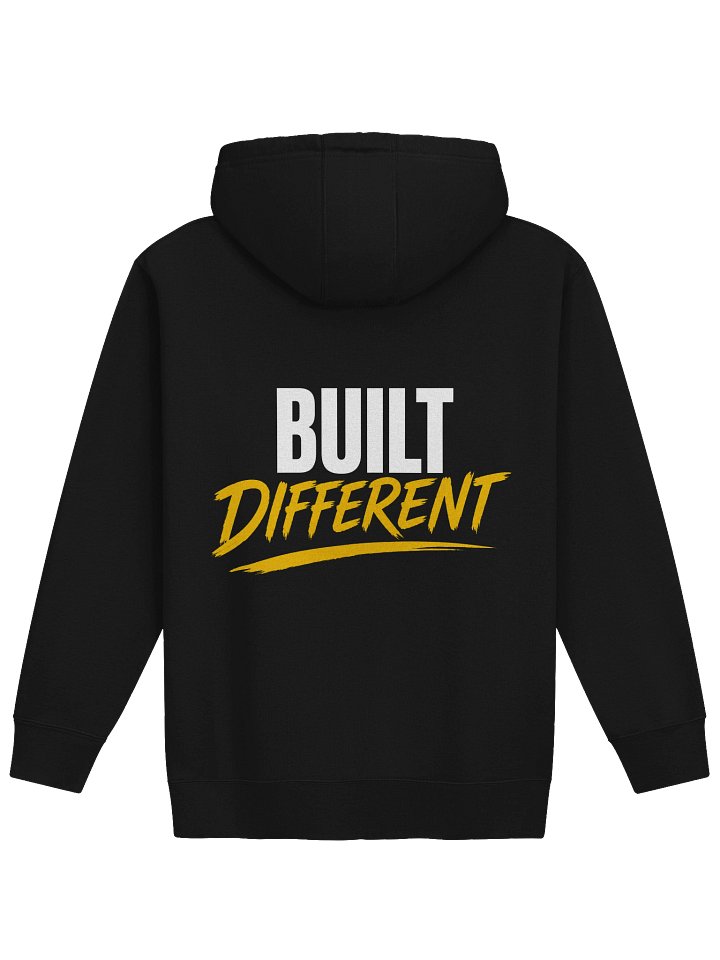 Built Different Premium Hoodie – Black/Gold product image (1)