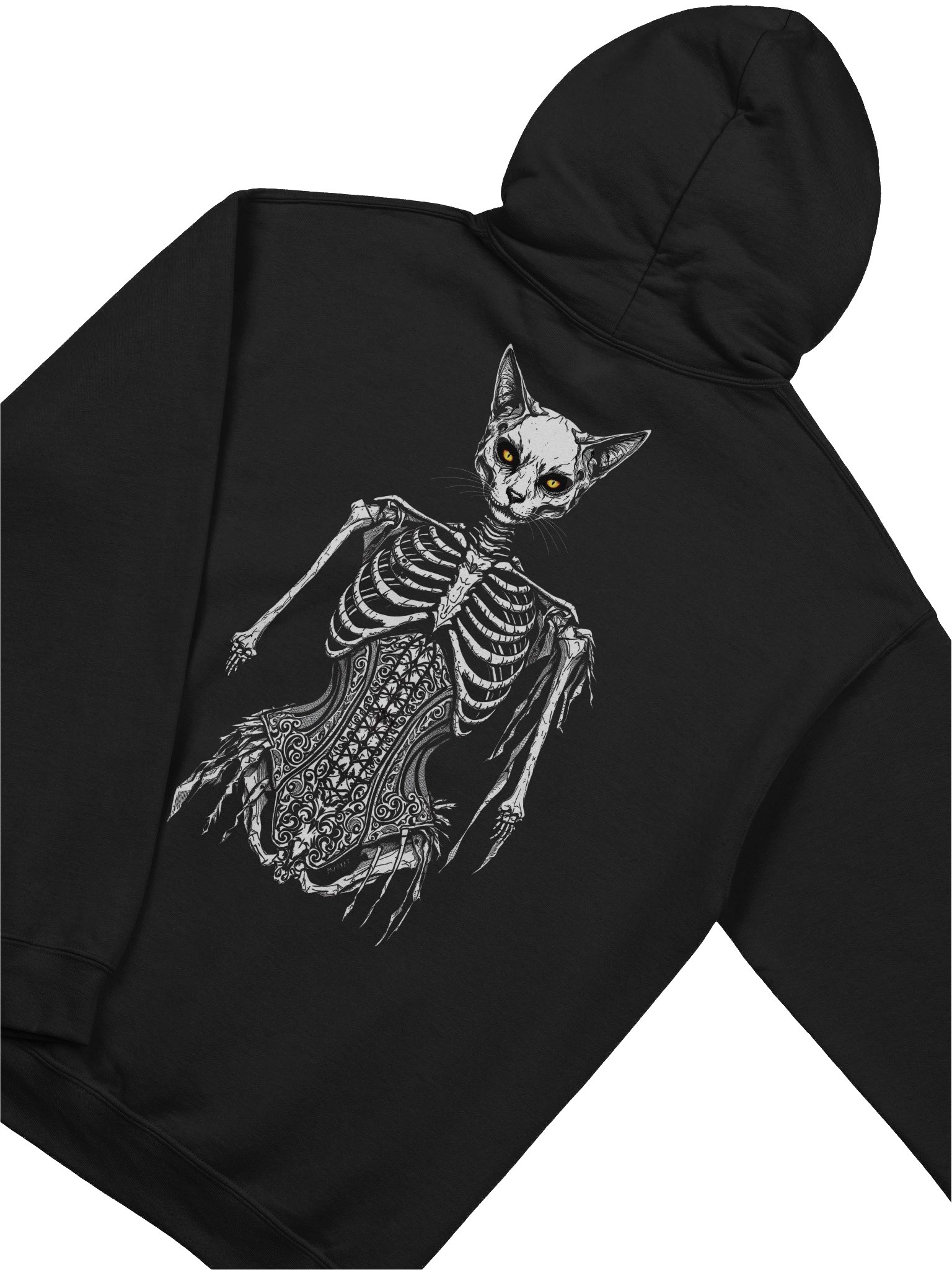 Bone Temptress – Sphynx Skeleton Cat Hoodie product image (2)