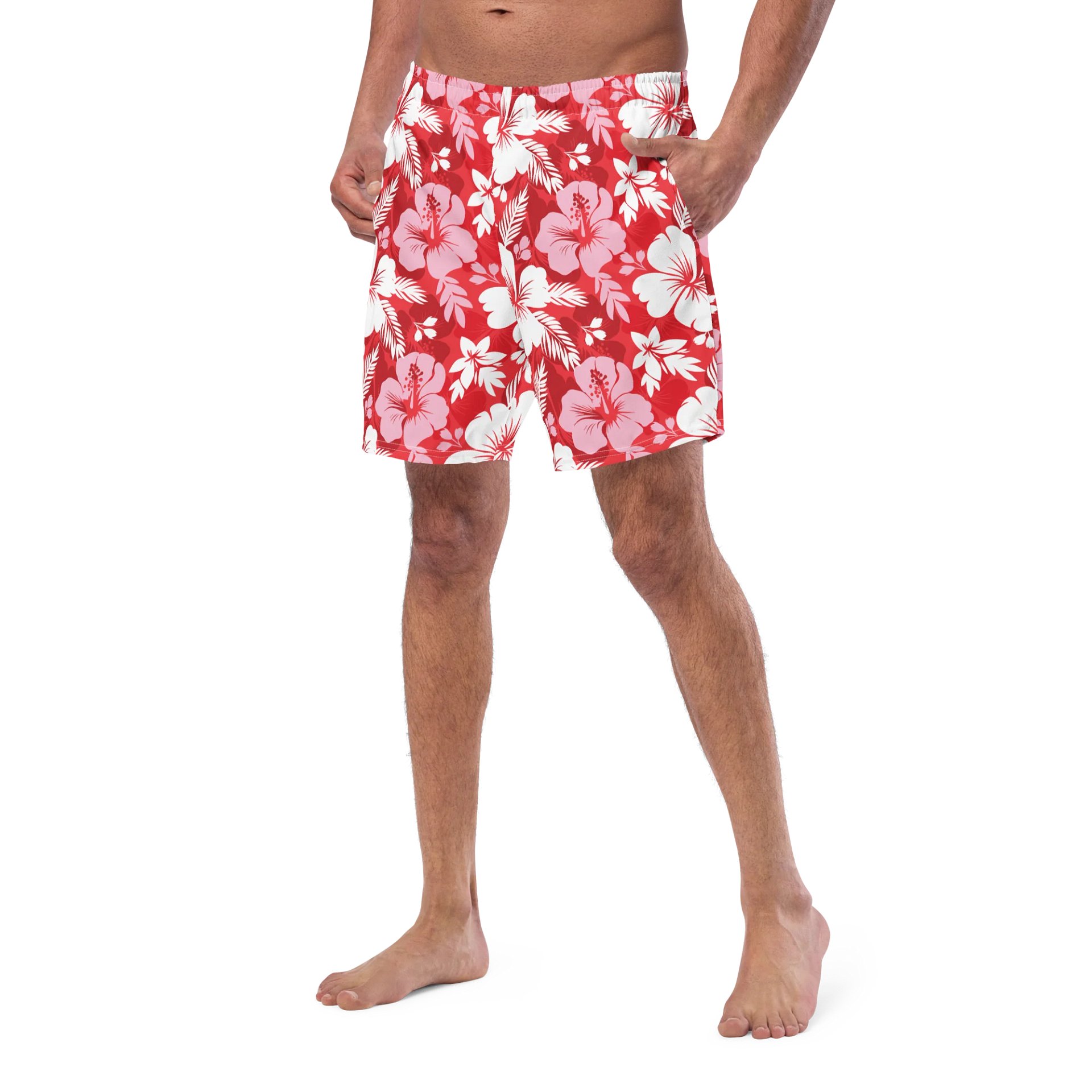 Pink Hibiscus Swim Trunks product image (6)