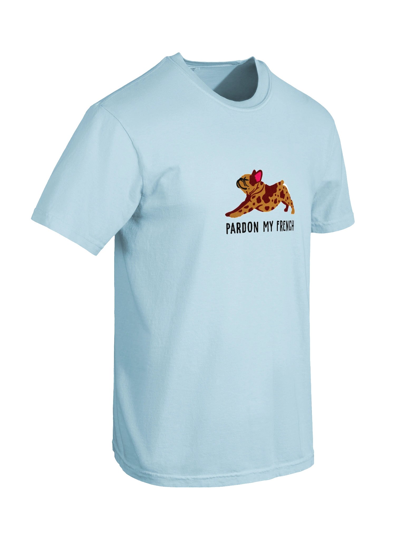 Pardon My French T-Shirt(Embroidered) of a French Bulldog(Red Merle) product image (11)