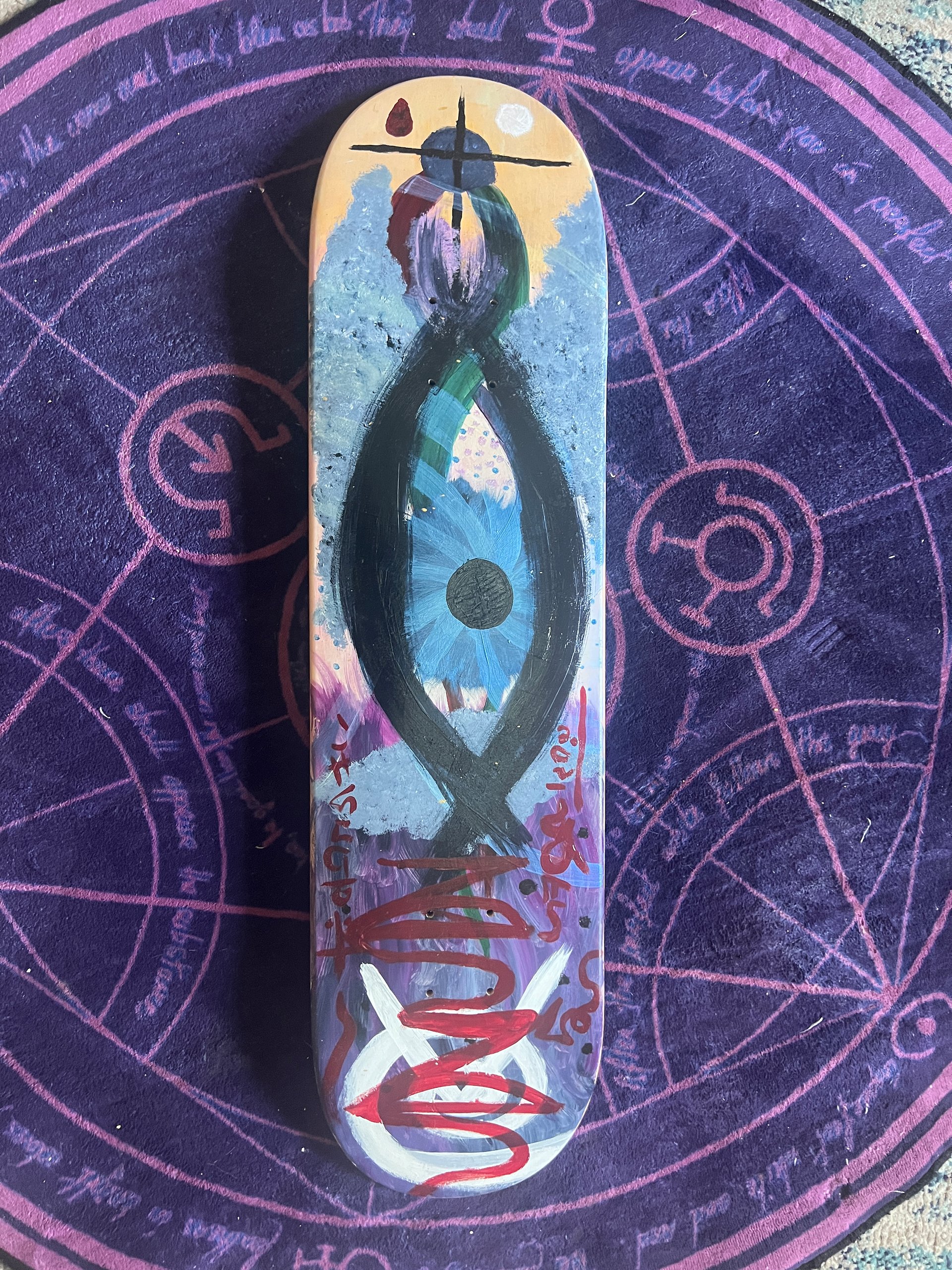 Hand-Painted Skateboard Deck (8") product image (1)