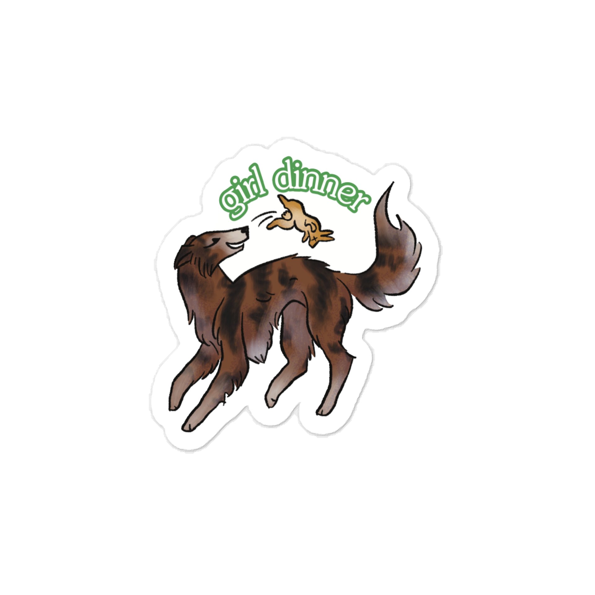Girl Dinner Sticker - Brindle product image (1)