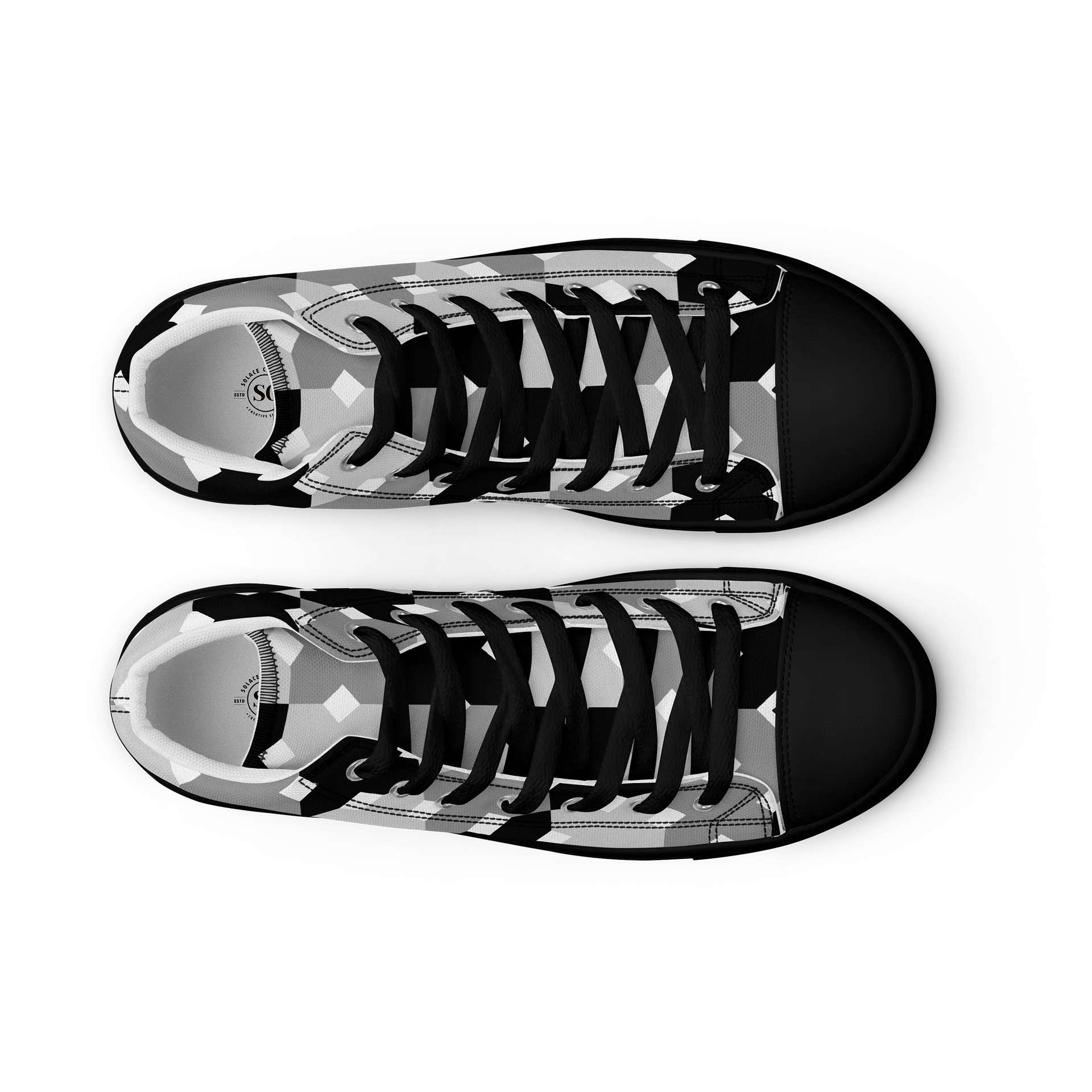 Gray Diamond Geometric High Tops product image (9)