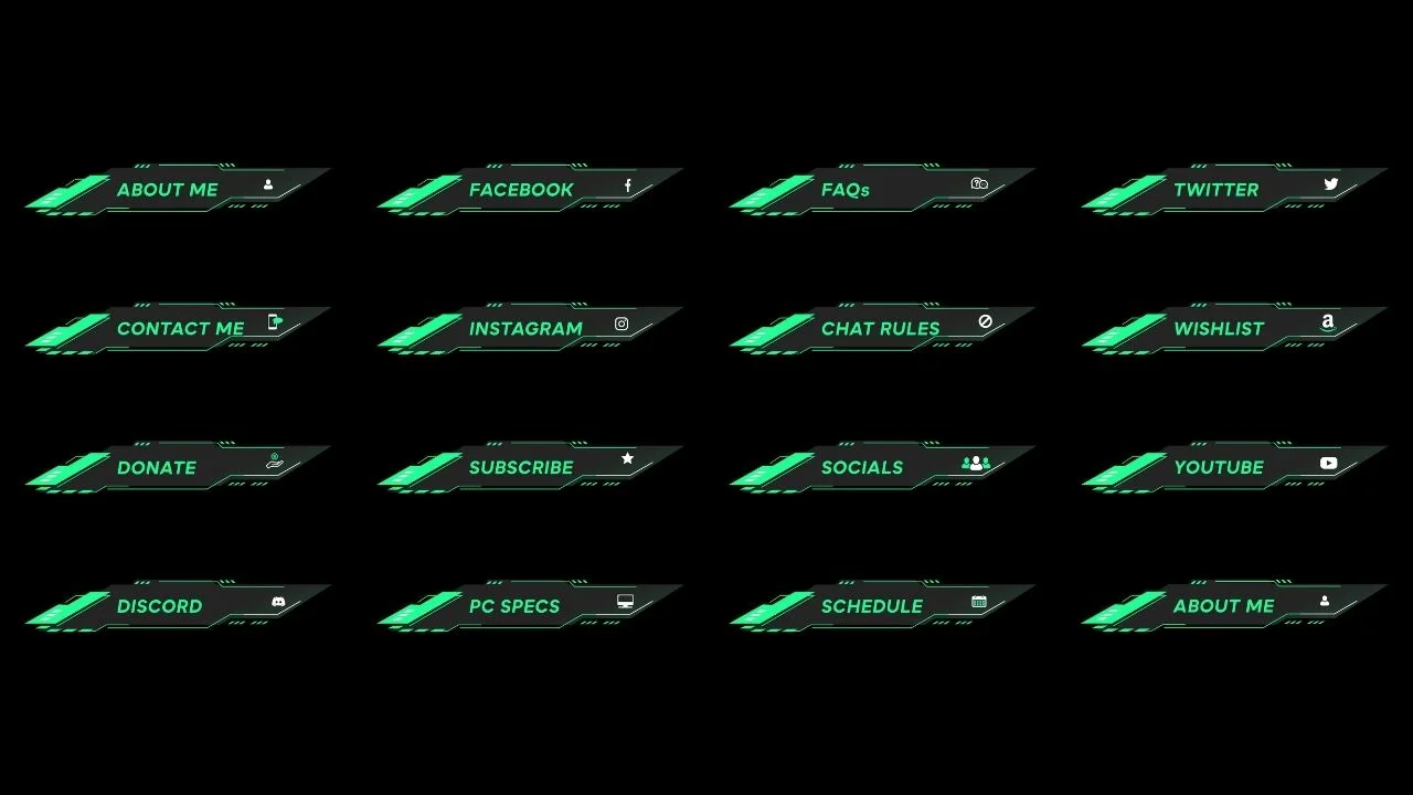 Futuristic Green Twitch Panels product image (2)