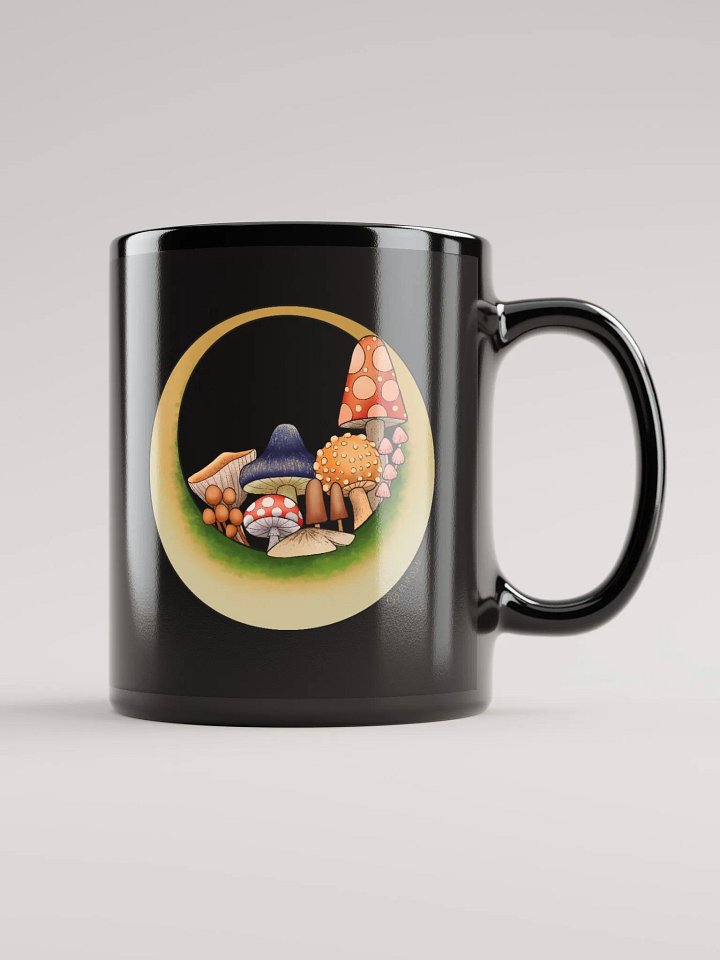 Moonie Shrooms Black Coffee Mug product image (2)