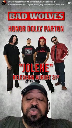 That is a VERY weird coincidence. #badwolves #metal #metalhead #dollyparton #metalgirl