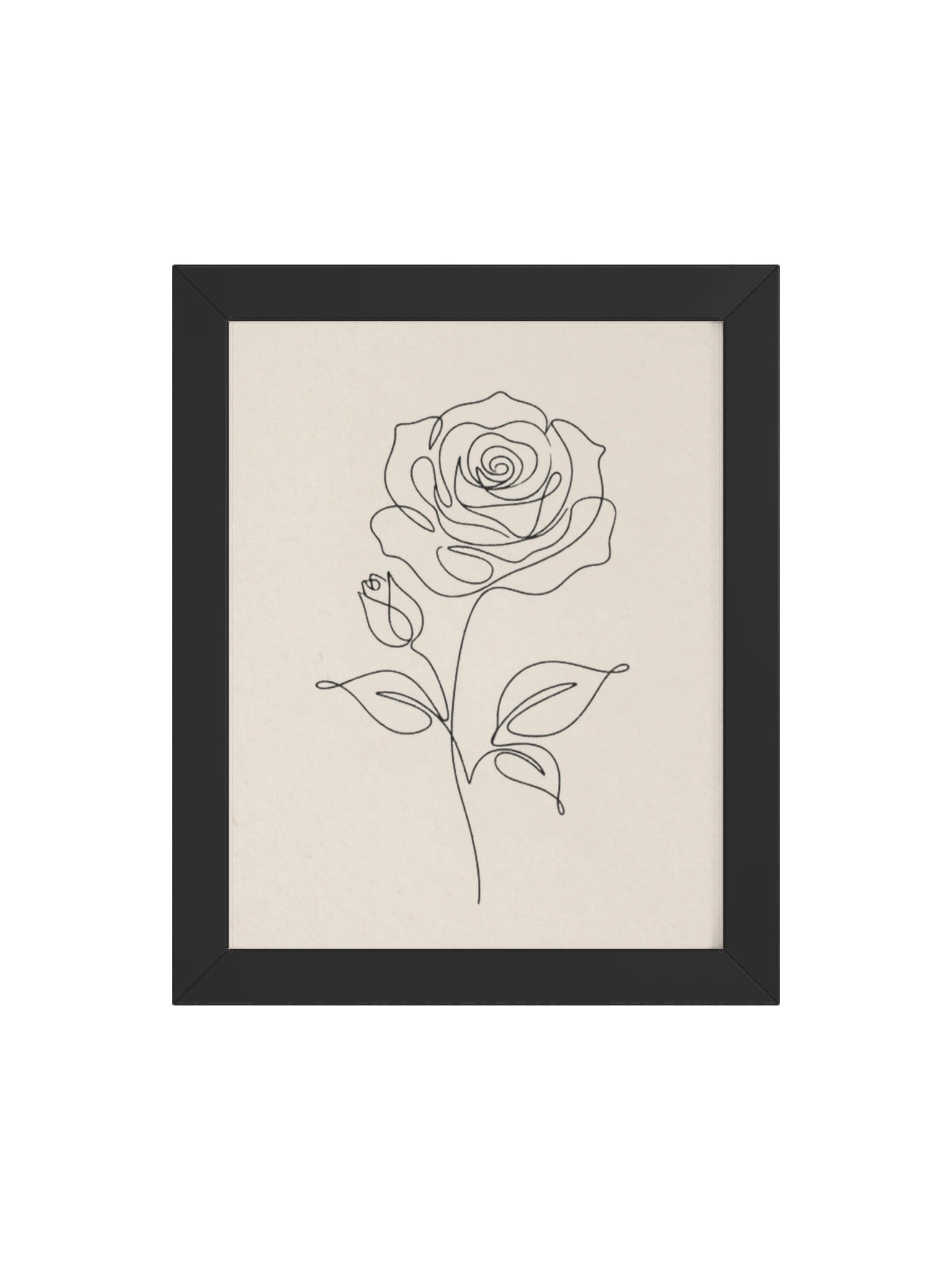 Bloom in Lines | Continuous Line Rose Framed Print product image (10)