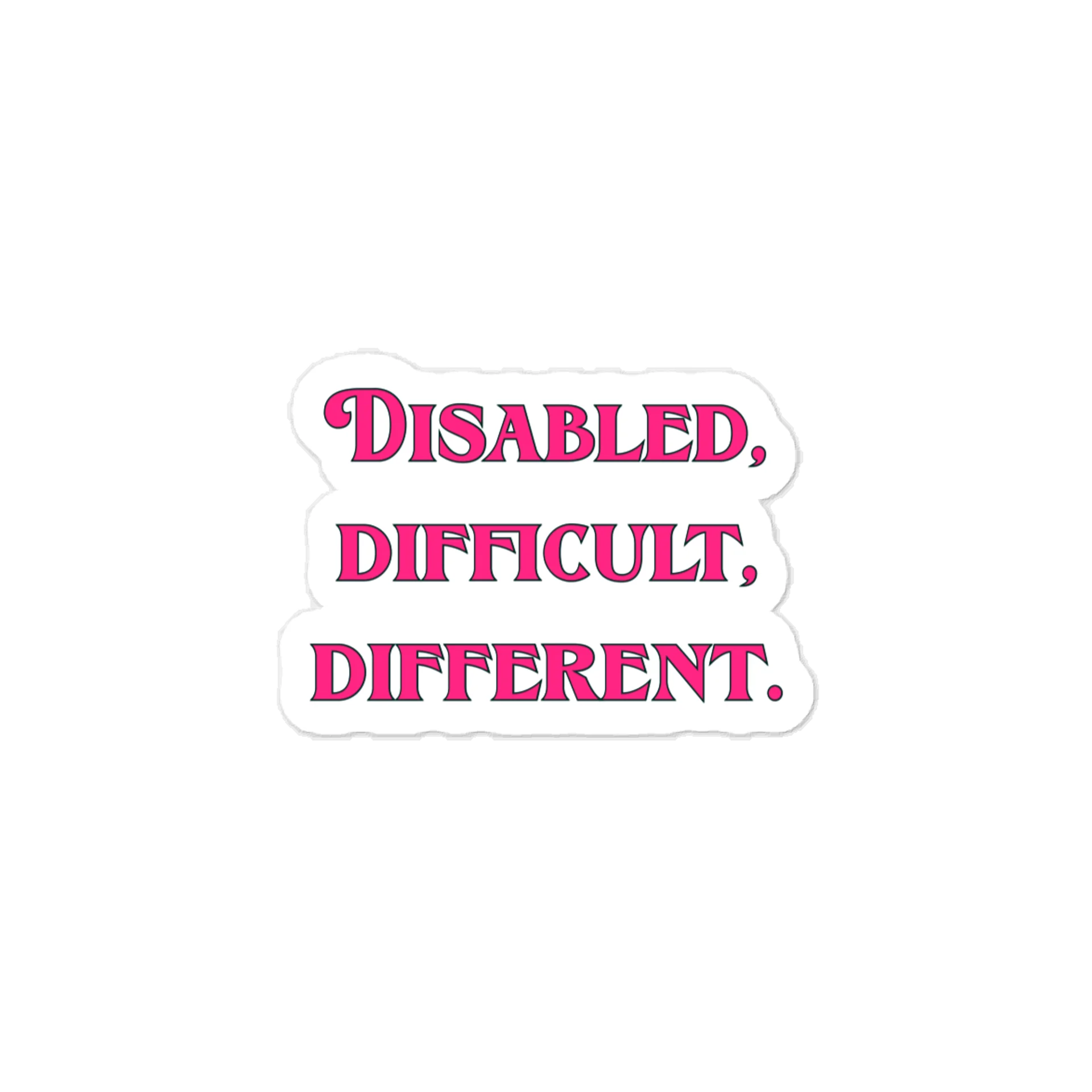 Disabled, Difficult, Different Pride Decal product image (1)