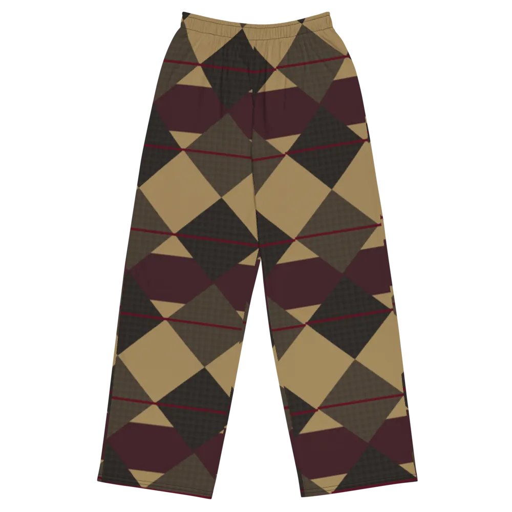 Brown Argyle Wideleg Pants product image (2)