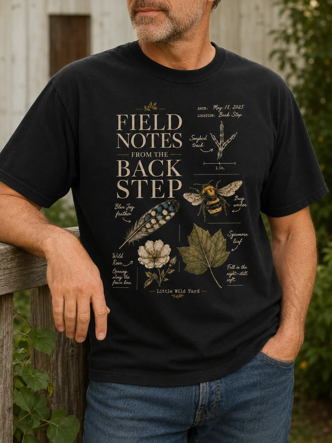 Field Notes From the Back Step T-shirt product image (5)