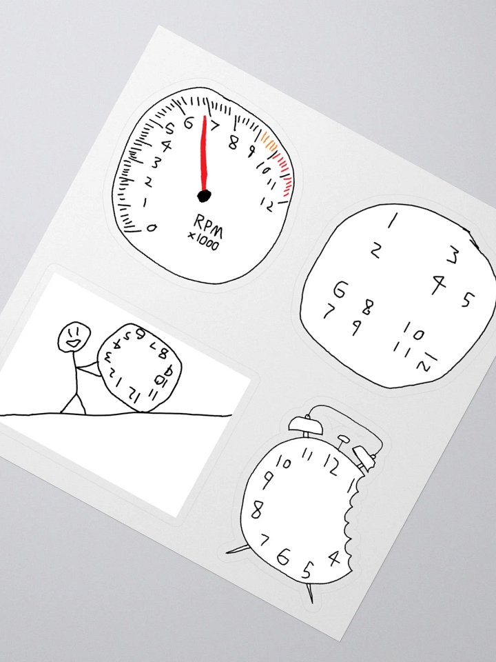 Tachometer, Loss, Sisyphus, Alarm Clock Stickers product image (2)