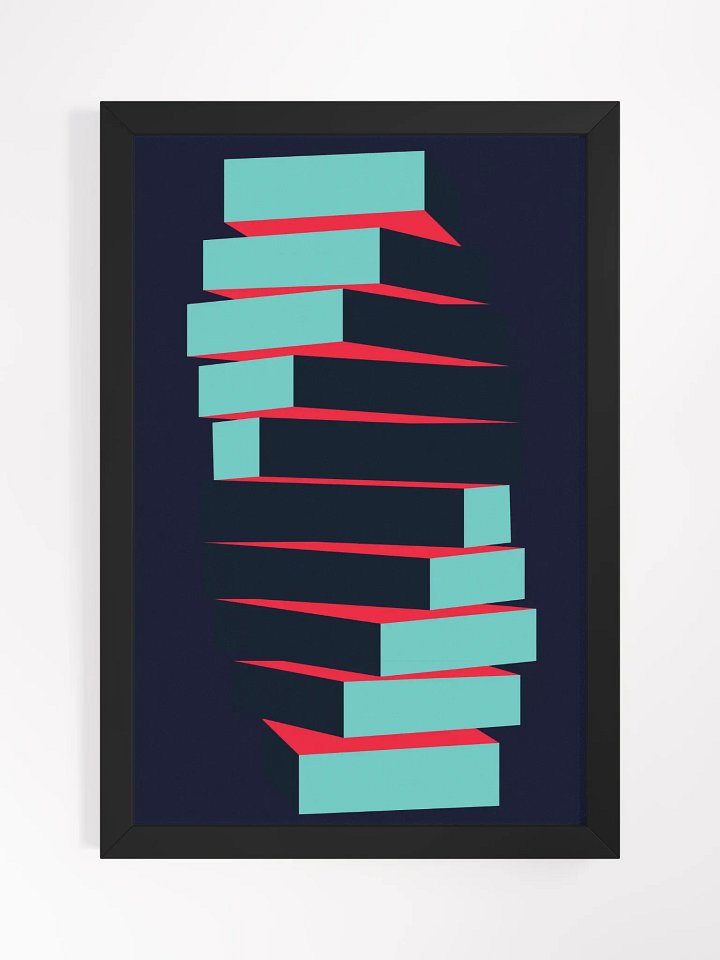 Teal Twist Framed Matte Poster product image (4)
