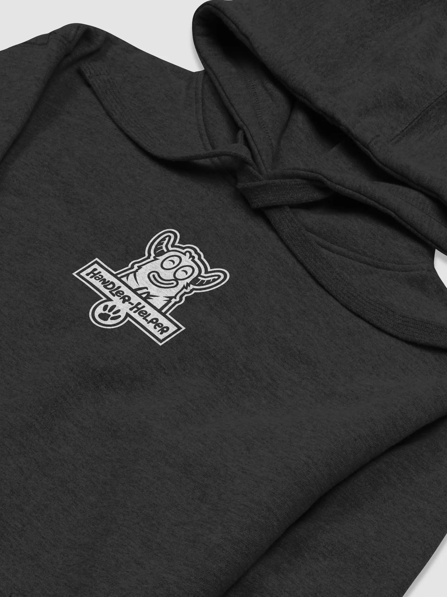 Handler-Helper Badge (White on Dark) Hoodie product image (3)