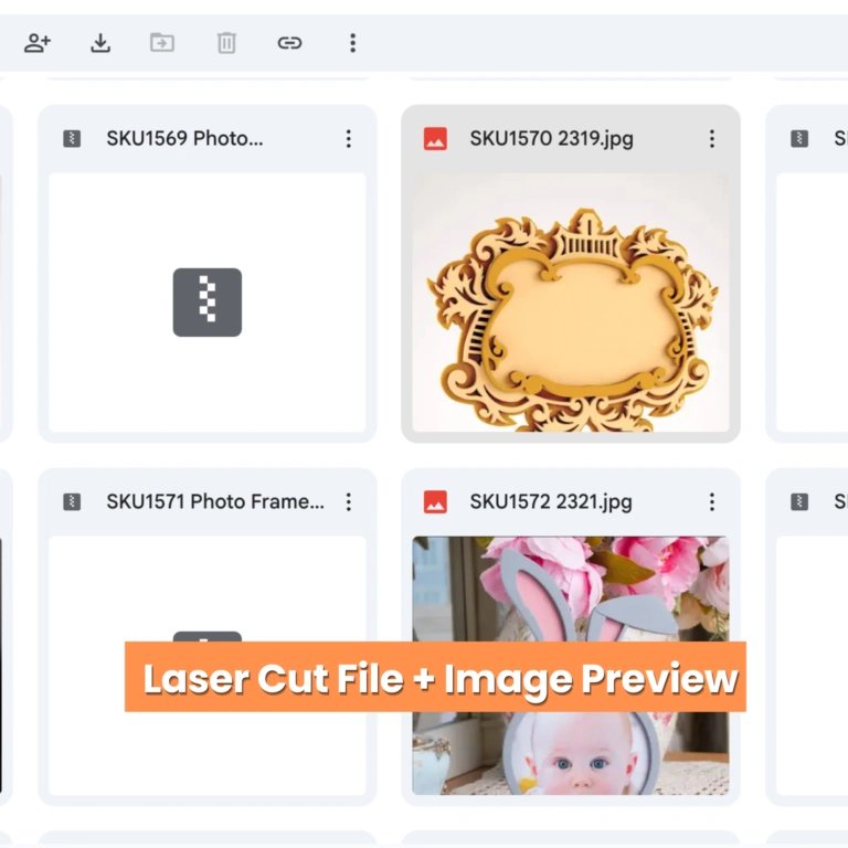 200+ Photo Frame Laser Cut Bundle | Wood Picture Frame SVG, DXF, AI & PDF Files product image (5)