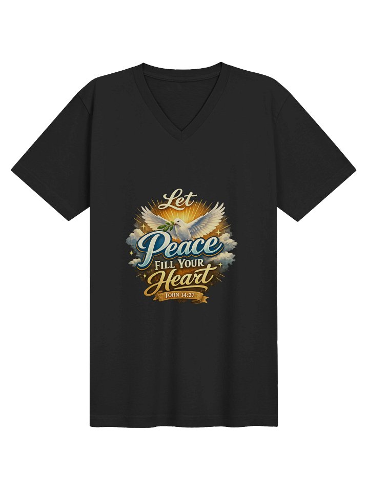 Let Peace Fill Your Heart Dove V-Neck Tee product image (4)