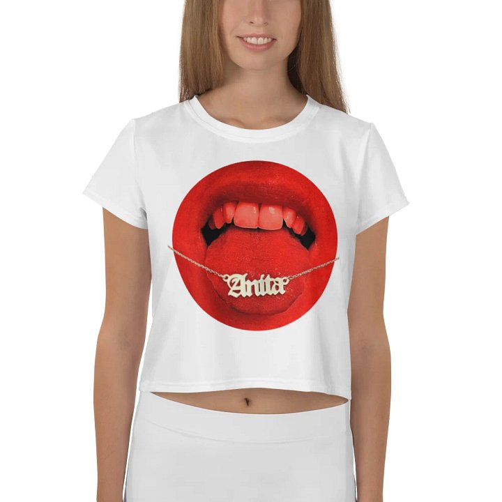 Anita Crop Top - Classic Logo in White product image (1)