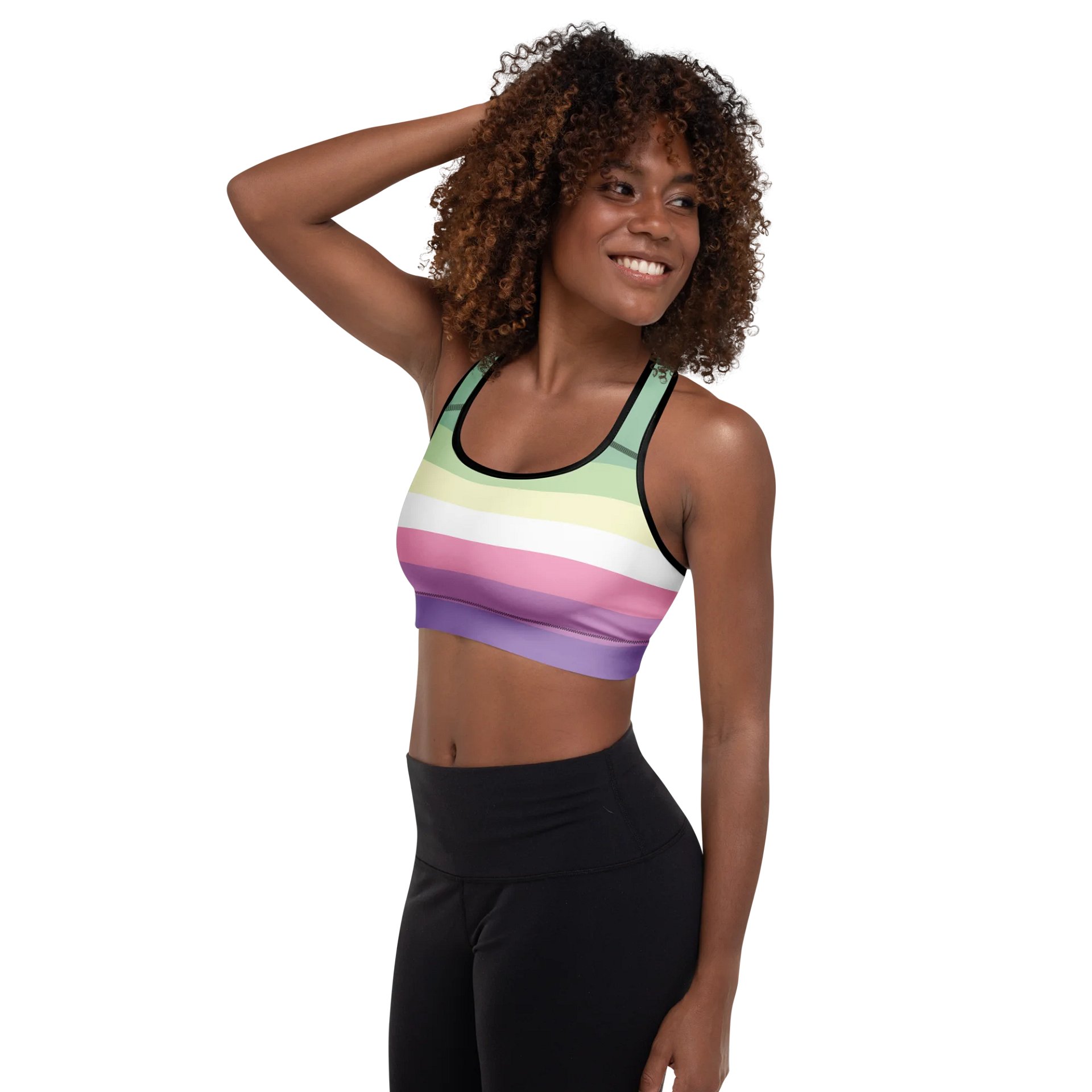 Genderfae Pride Flag Padded Sports Bra product image (5)
