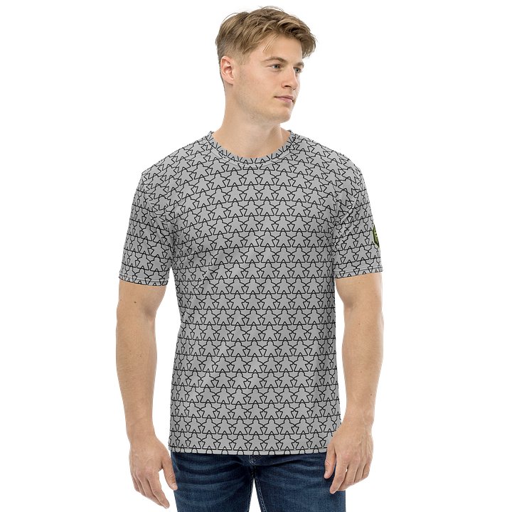 The All-Over Meeple T-Shirt - Grey product image (1)