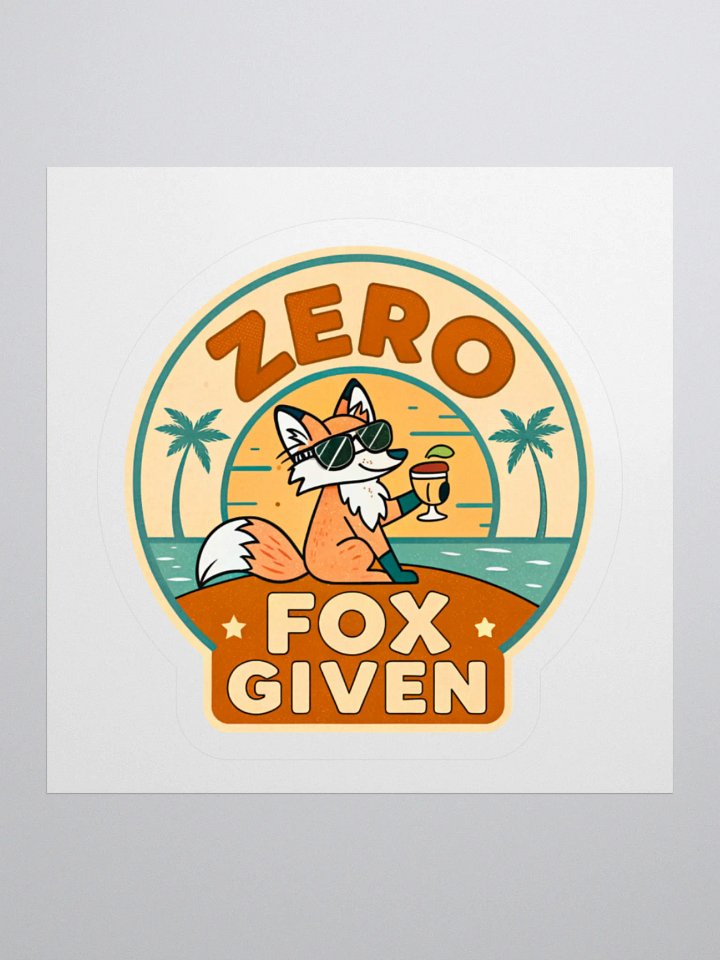 Zero Fox Given Beach Fox Kiss Cut Stickers product image (1)