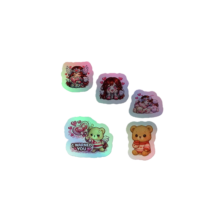 Valky Valentine's Holographic Sticker Set product image (1)