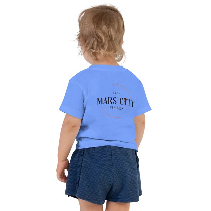 TODDLER SHIRT ASTRONAUT WITHLARGE IN M IN TRANSPARENT LOGO FRONT WITH THE MARS CITY FASHION HALF PLANET LOGO ON THE BACK product image (2)
