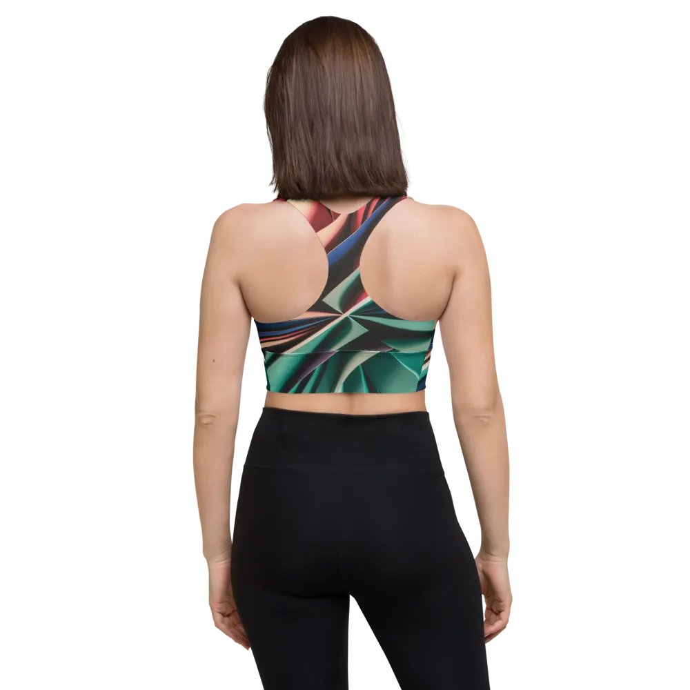 TDS Music Recycled Longline Sports Bra - Bold Abstract Design product image (2)