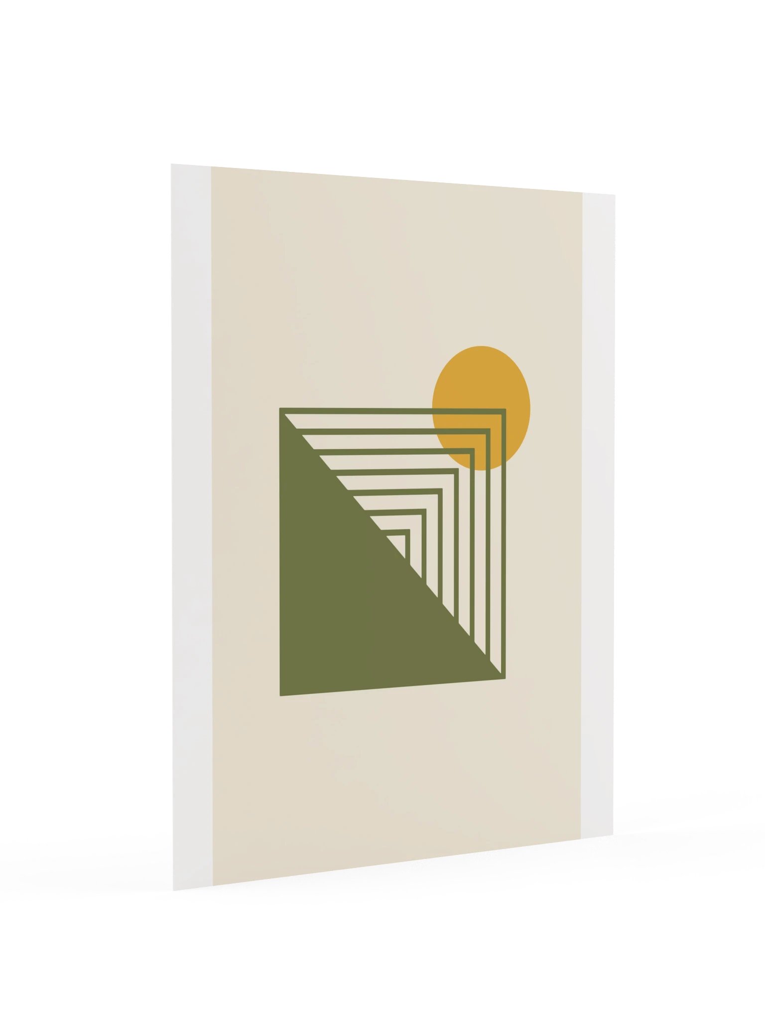 Mustard Sun Geometric Print | Retro Bathroom Wall Art product image (4)