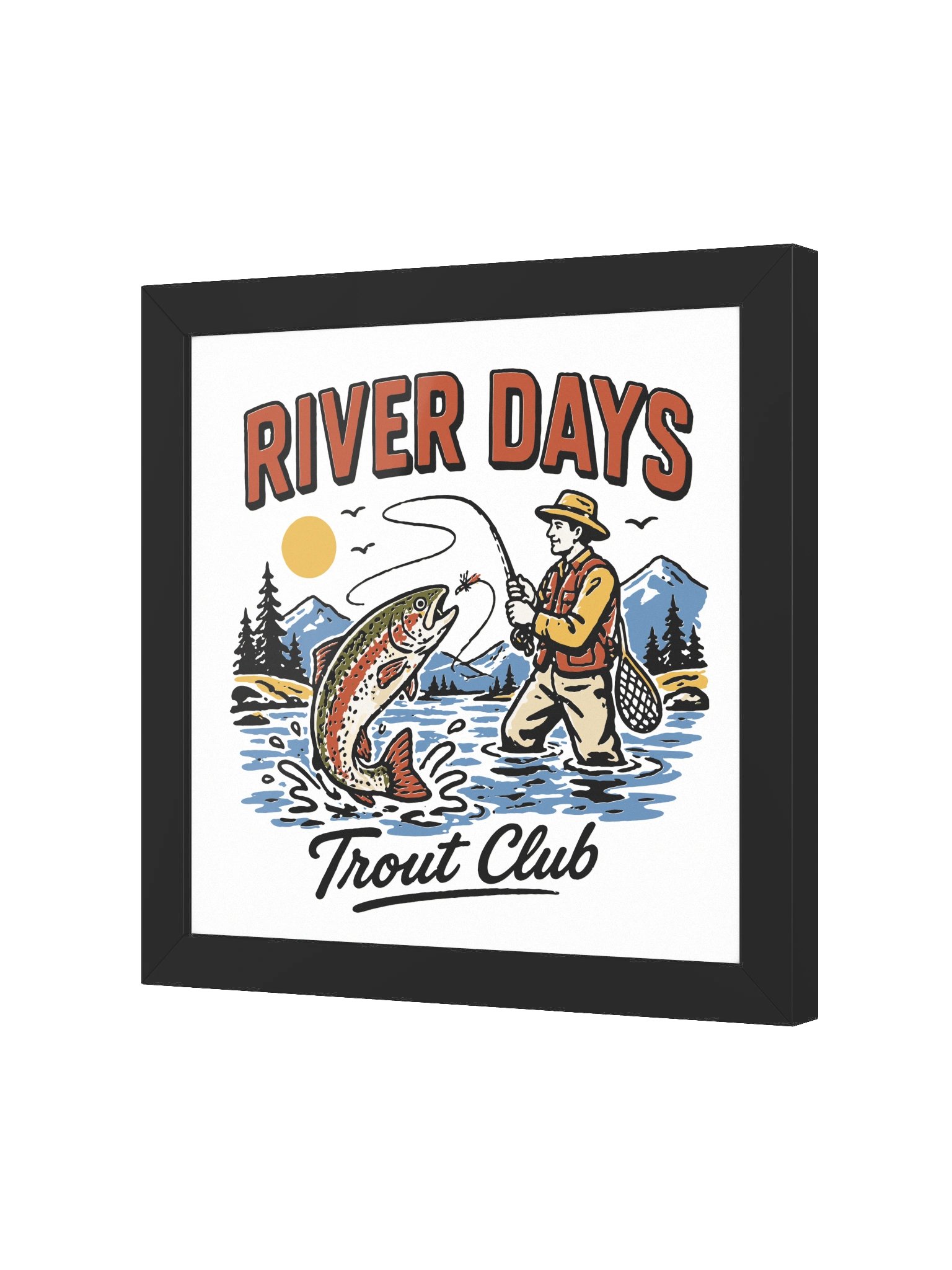 River Days Trout Club Vintage Fishing Poster product image (19)