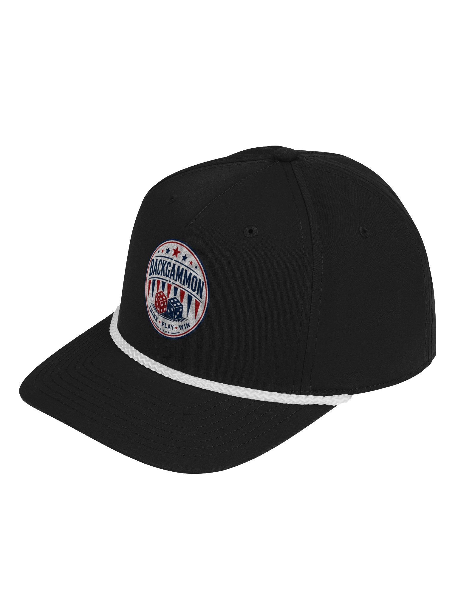 Backgammon Think Play Win Rope Cap Black product image (3)