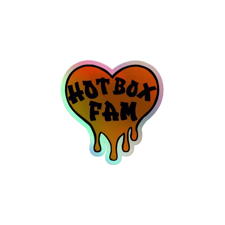 HOT BOX FAM SOLID ORANGE LOGO STICKER product image (1)