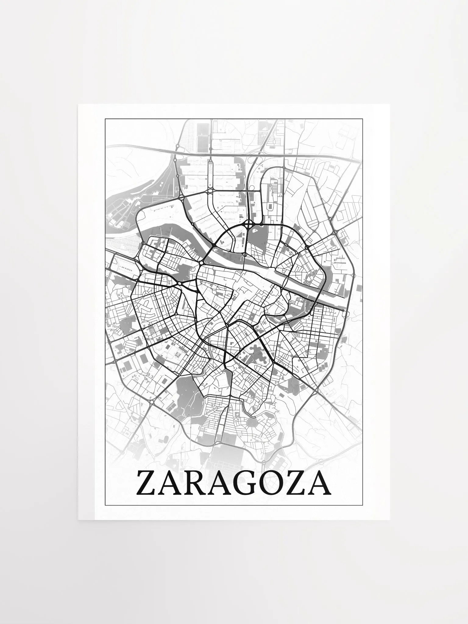 Zaragoza, Spain, city map print product image (2)