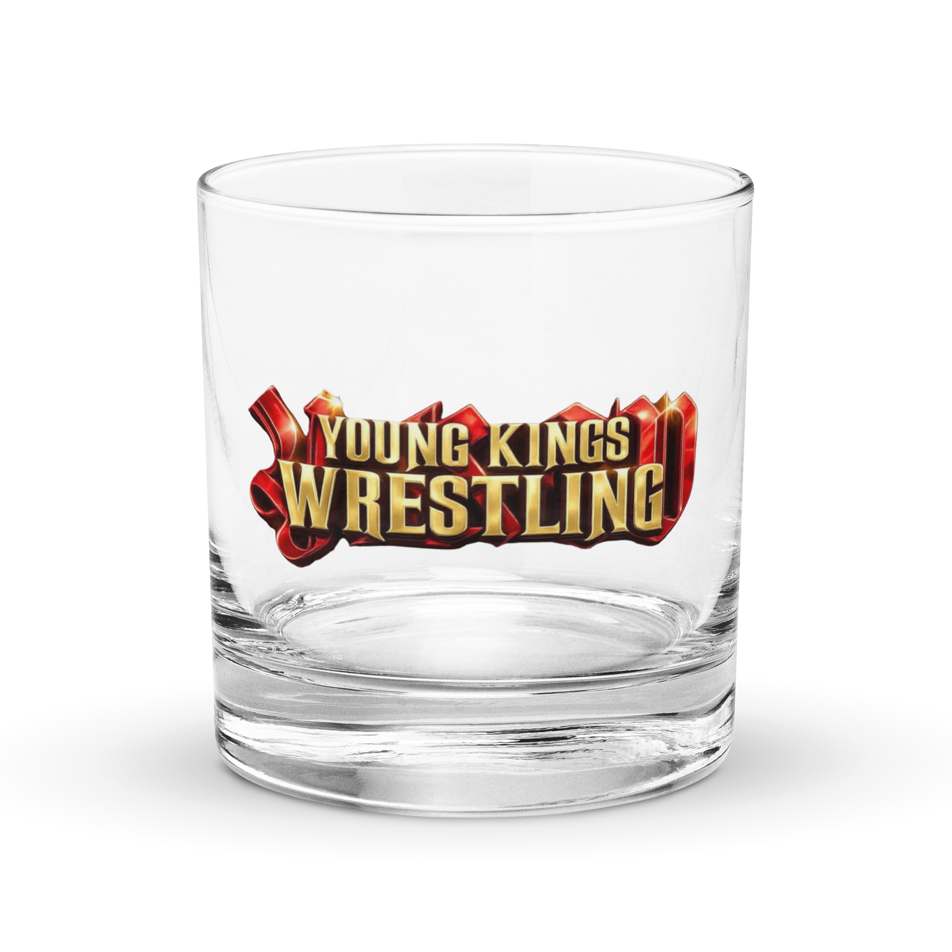 Young Kings Wrestling Logo Rocks Glass product image (1)