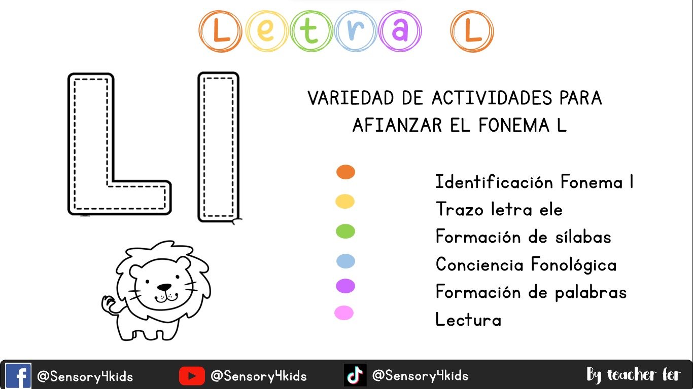 Kit completo de actividades fonema L l product image (1)