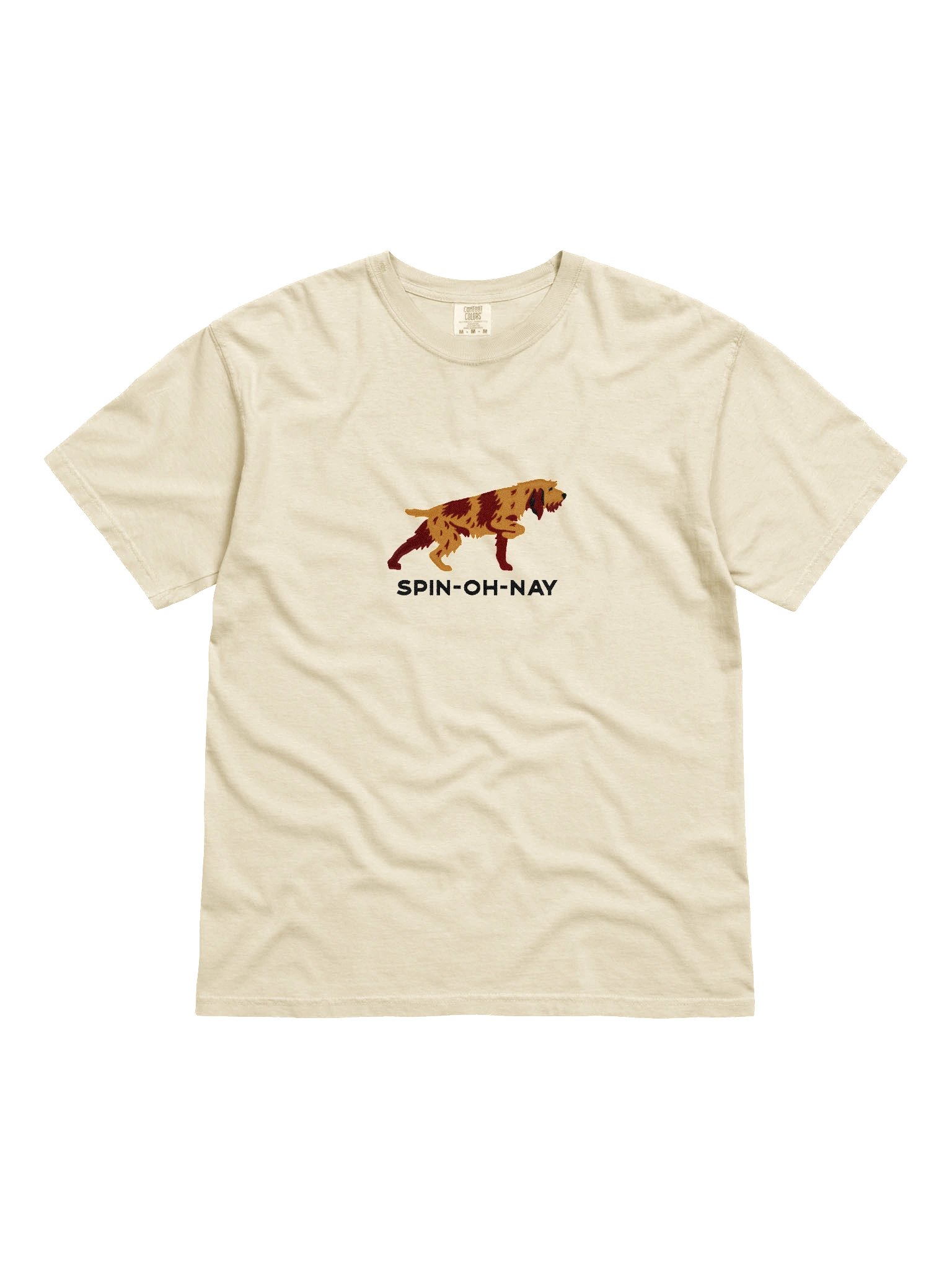 Spin-Oh-Nay T-Shirt(Embroidered) of a Spinone Italiano(Brown Roan) product image (4)