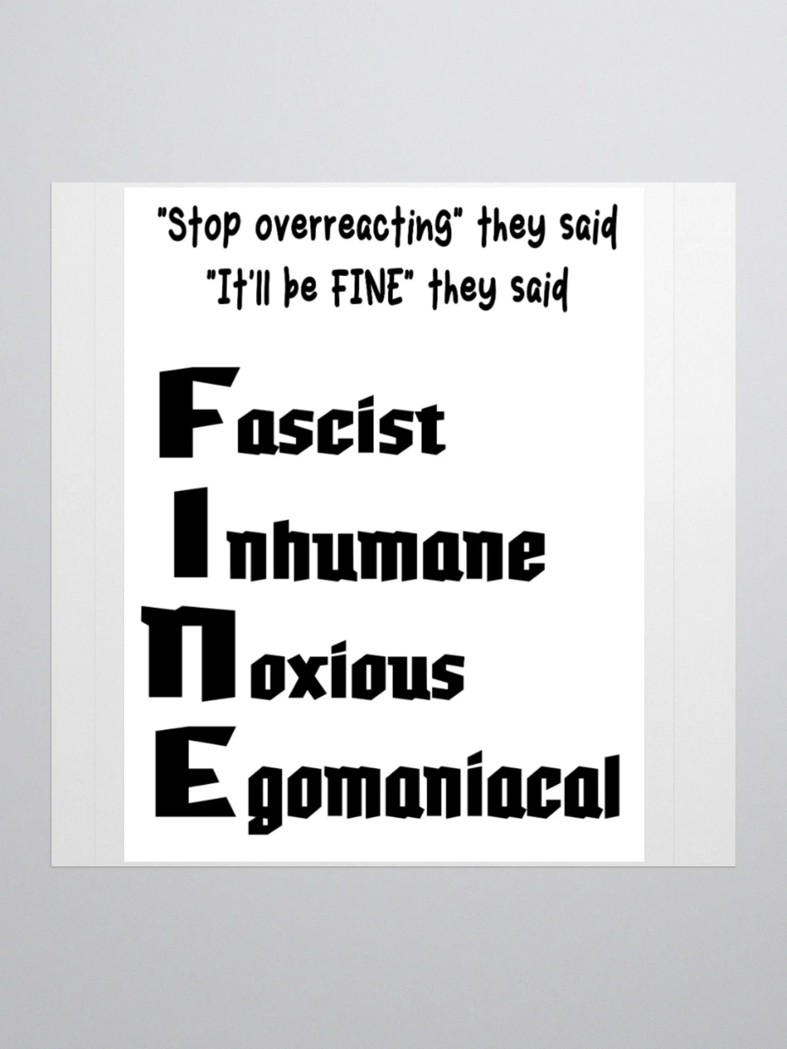 It'll be FINE sticker product image (1)