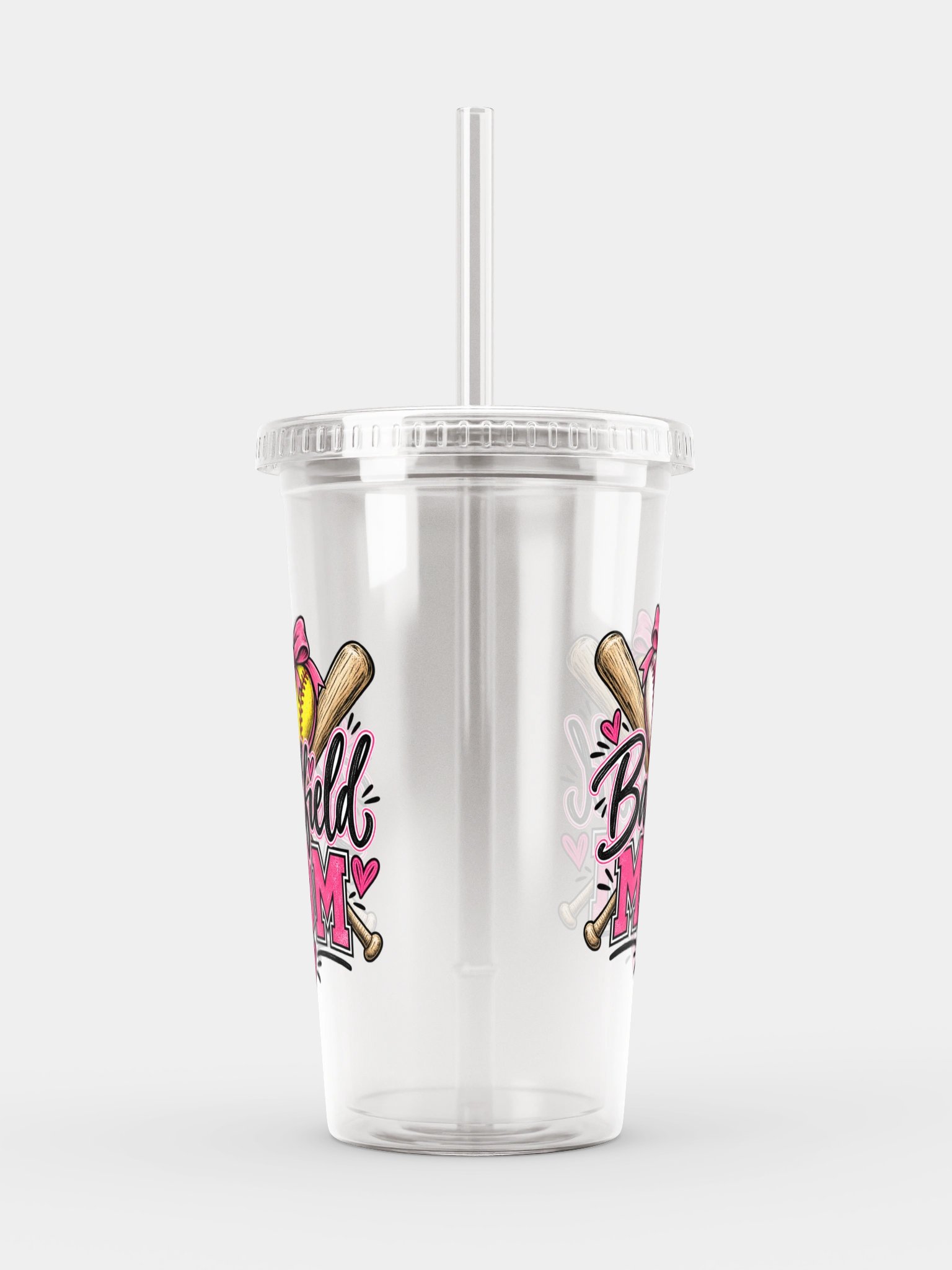 Ballfield Mom Clear Tumbler | Double-Wall Game Day Cup product image (1)
