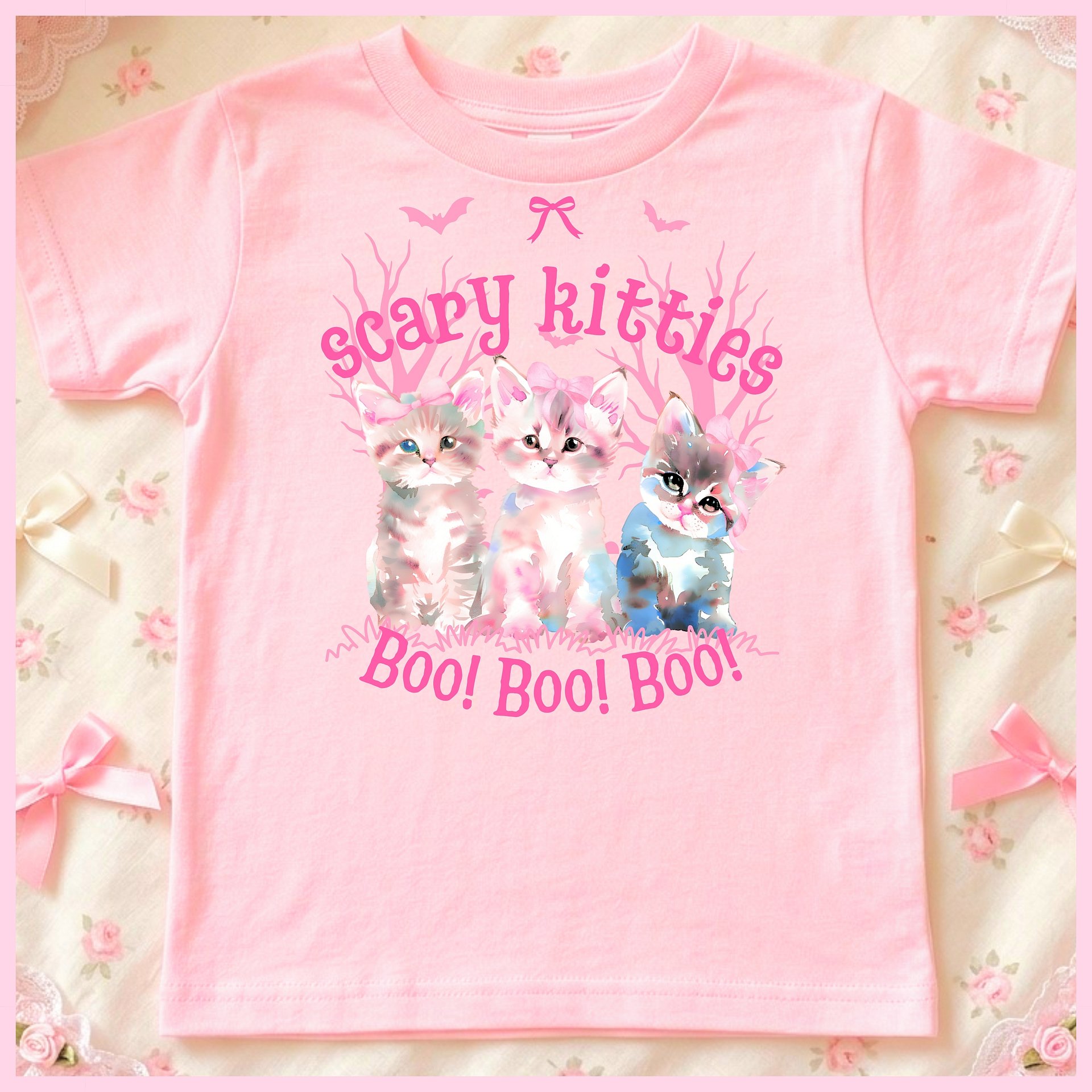 Scary Kitties🐾Super soft🪽T-shirt🩷 product image (1)