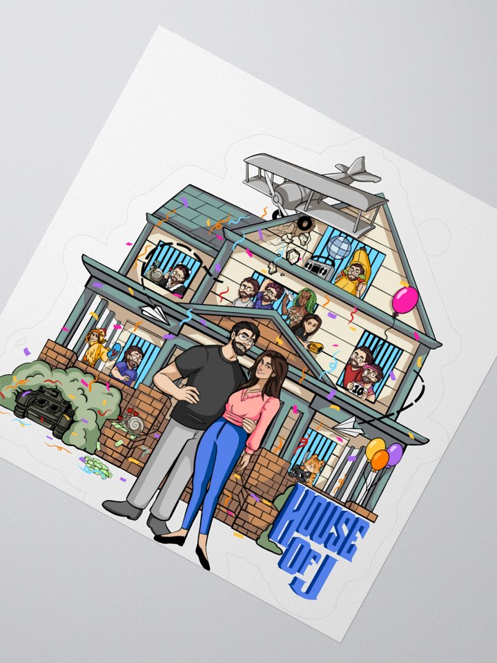 "Full House of J" Kiss Cut Sticker product image (6)